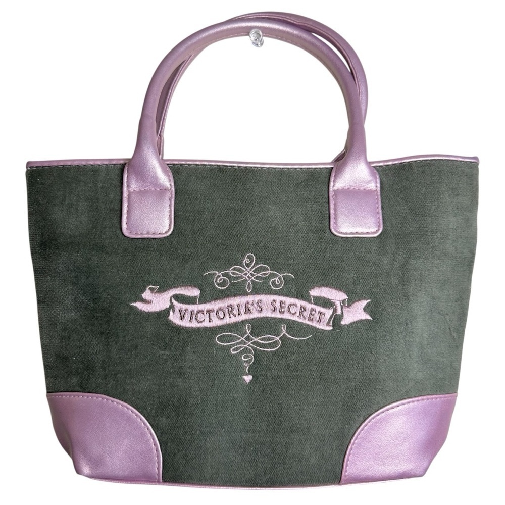 Victoria's Secret Y2K Olive and Lavender Mini Baby Bag